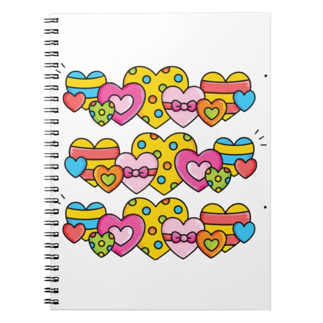 Caderno Espiral Corações de São Valentim (Frente)