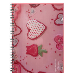 Caderno Espiral Corações e Rosas de chocolate Açúcares