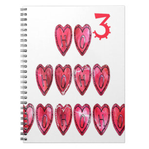 Caderno Espiral Corações Ho Ho Ho: Texto de Amor de Natal Capricho