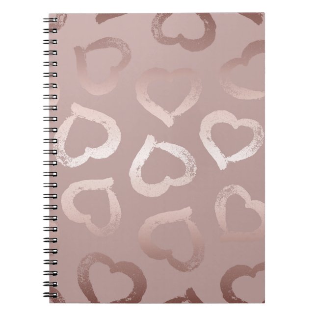Caderno Espiral Corações sem descontinuidades (Frente)