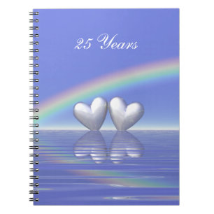 Caderno Espiral Corações Silver 25