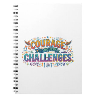 Caderno Espiral Coragem Conquista Desafios – Motiva Inspirador