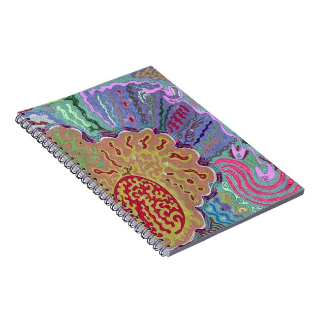 Caderno Espiral "Coral" Abstrato Art (Lado Direito)