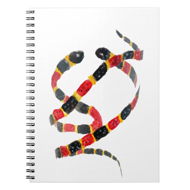 Caderno Espiral Coral Cobras Arte Animal (Frente)