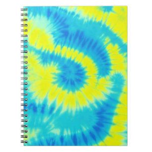 Caderno Espiral Corante azul e amarelo