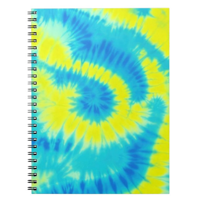 Caderno Espiral Corante azul e amarelo (Frente)