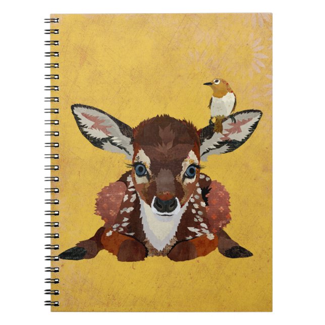 CADERNO ESPIRAL CORÇO & PASSARINHO DOURADO (Frente)