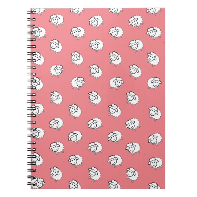 Caderno Espiral Cordeiro rosa (Frente)