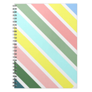 Caderno Espiral Cores das Bermudas com riscas