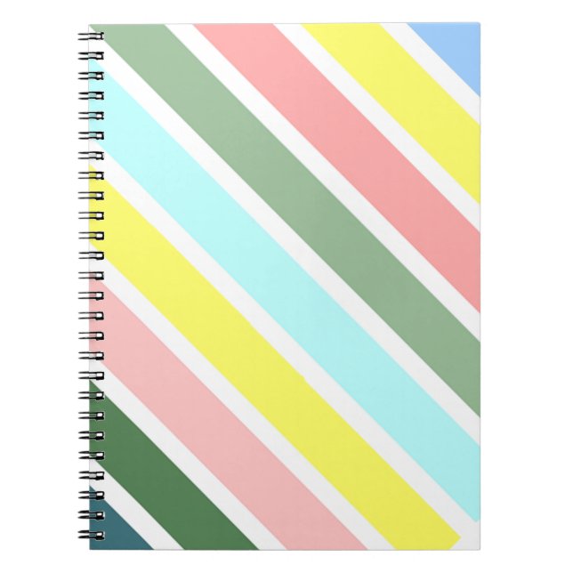 Caderno Espiral Cores das Bermudas listradas (Frente)