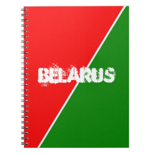 Caderno Espiral Cores de Bandeiras Nacionais da Bielorrússia