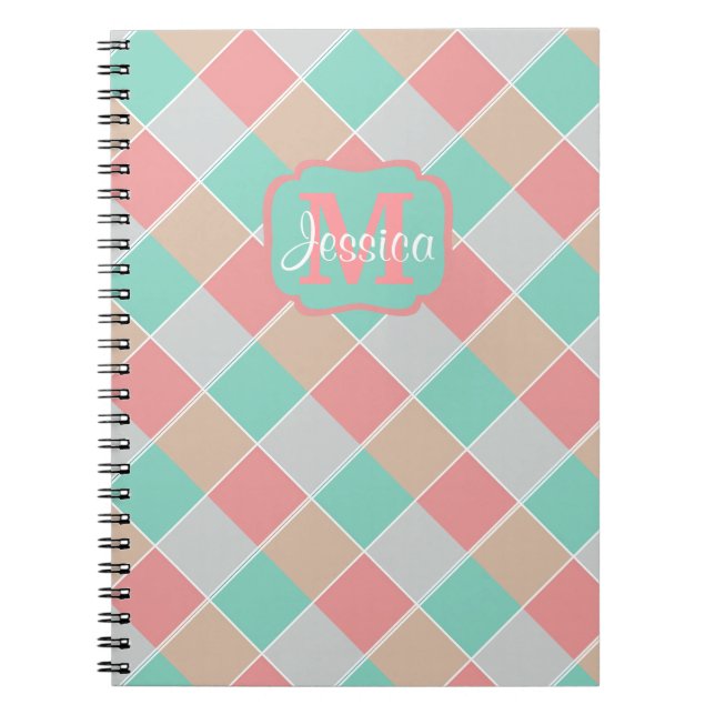 Caderno Espiral Cores De Gelado Verificadas Personalizadas (Frente)
