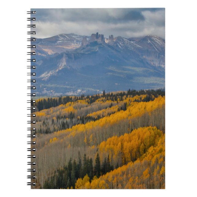 Caderno Espiral Cores de Outono em Bosques de Álamo (Frente)
