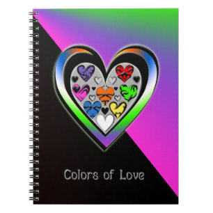 Caderno Espiral Cores do Amor