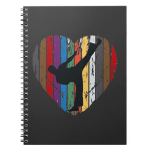 Caderno Espiral Cores do Cinturão de Combate de Artes Marciais