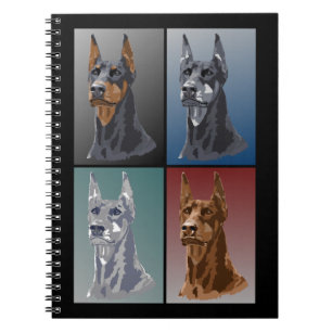 Caderno Espiral Cores do Doberman