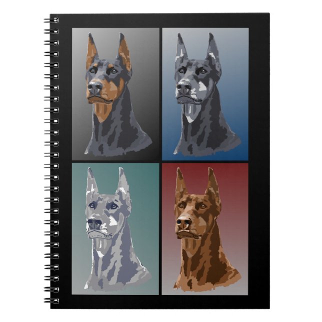 Caderno Espiral Cores do Doberman (Frente)