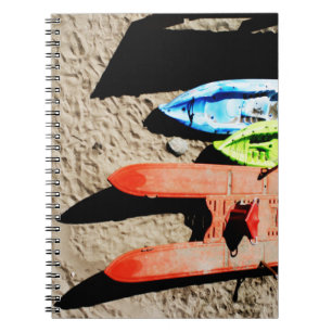 Caderno Espiral cores e sombras na praia