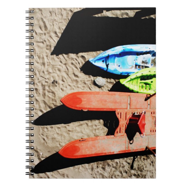 Caderno Espiral cores e sombras na praia (Frente)