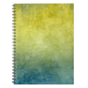 Caderno Espiral Cores Grunge - Amarelo & Azul