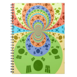Caderno Espiral Cores Tradicionais do ouro Vermelho Africano