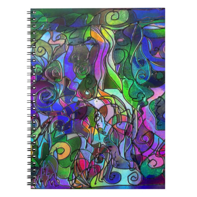 Caderno Espiral Cores Vívidas e Ricas: Como Vidro Pintado (Frente)