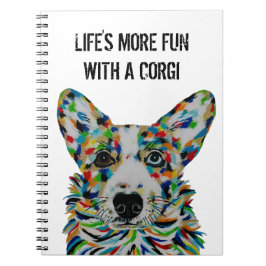 Caderno Espiral Corgi Dog Notebook 6.5" x 8.75"