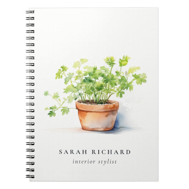 Caderno Espiral Coriander Aquarela De Berço Potente (Frente)
