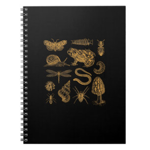 Caderno Espiral Coringa de Cogumelo de Sapo Vintage Amante Goblinc