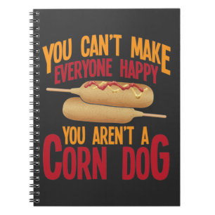 Caderno Espiral Corndog Stick Fast Comida Lover Maize Hot dog