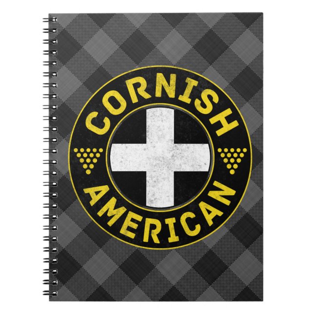 Caderno Espiral Cornish American Flag Notepad (Frente)