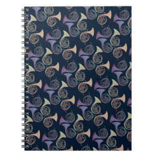 Caderno Espiral Cornos Franceses Art Bonitos designs de chifres Fr