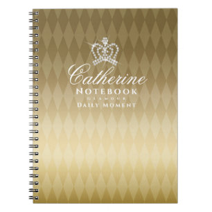 Caderno Espiral Coroa Dourada