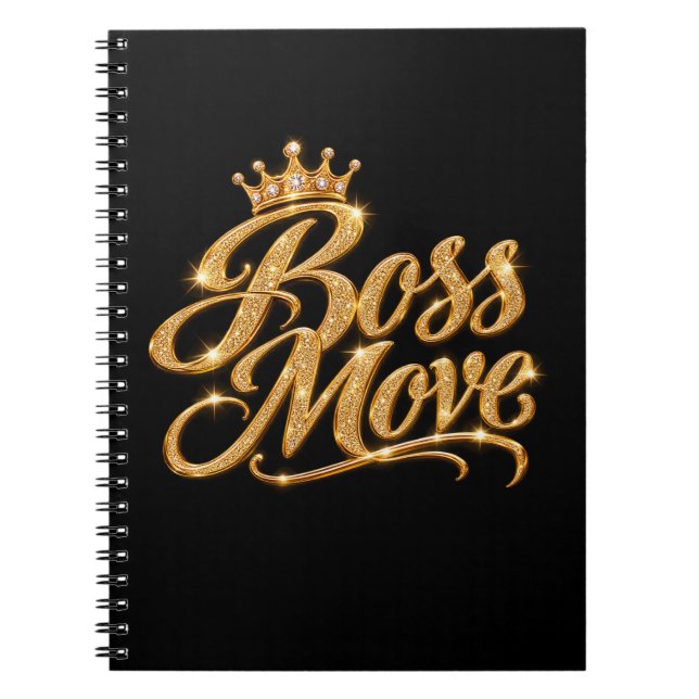 Caderno Espiral Coroa Dourada Boss Move (Frente)