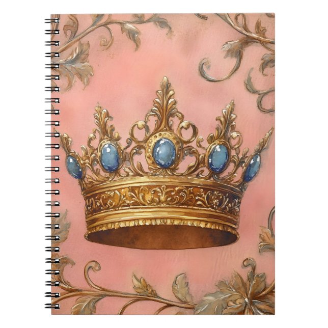 Caderno Espiral Coroa real.  (Frente)
