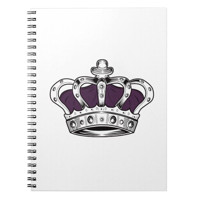 Caderno Espiral Coroa - Roxo (Frente)