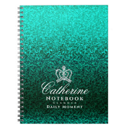 Caderno Espiral Coroa Verde brilhante