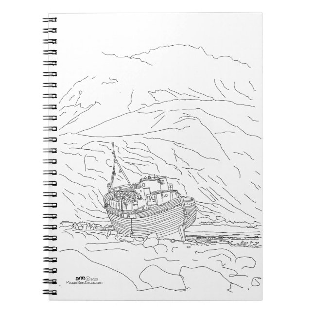 Caderno Espiral Corpach Shipwreck Scotland (Frente)