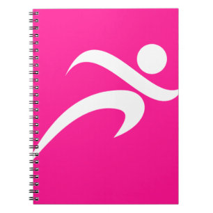 Caderno Espiral Corredor do rosa quente; Corredor