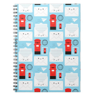 Caderno Espiral Correio Feliz - Posto Kawaii