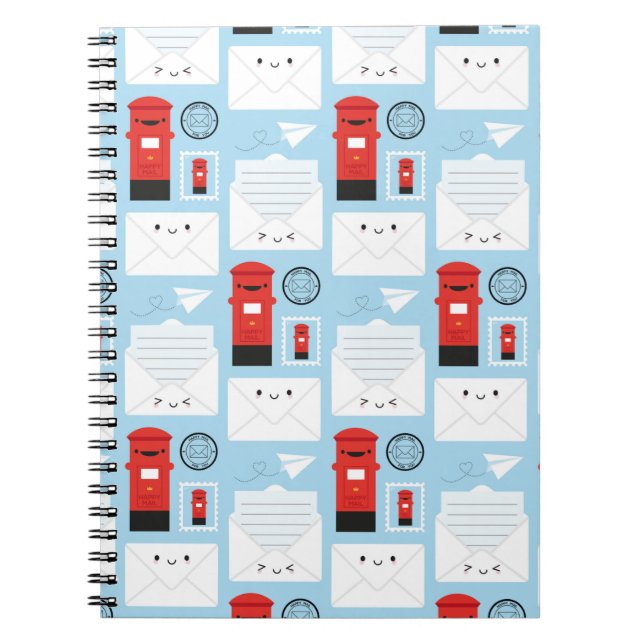 Caderno Espiral Correio Feliz - Posto Kawaii (Frente)