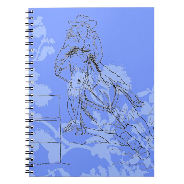 Caderno Espiral Corrente de barril azul (Frente)