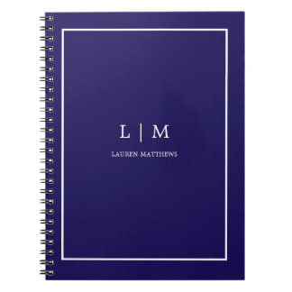 Caderno Espiral corretor de imóveis azul minimalista simples