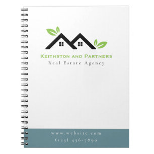 Caderno Espiral Corretor de imóveis moderno Promocional Agentes im