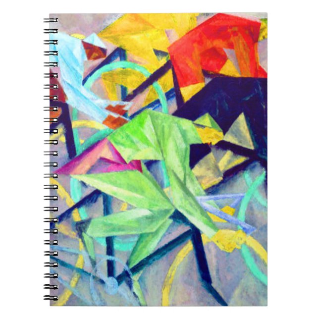 Caderno Espiral Corrida Bicicleta de Lyonel Feininger (Frente)