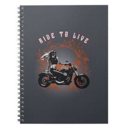Caderno Espiral Corrida para a vida - Menina Biker