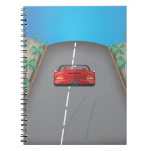 Caderno Espiral Corrida Retro Arcade dos Anos 80