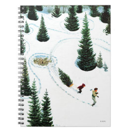 Caderno Espiral Cortando a árvore