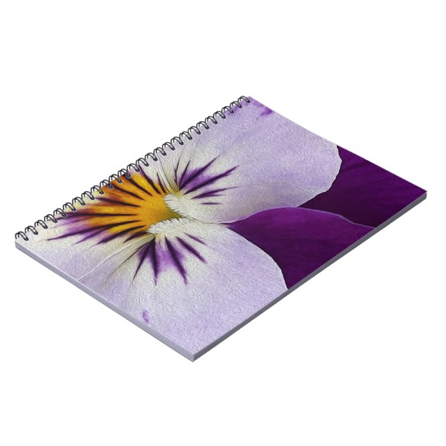 Caderno Espiral Corte branco púrpura (Left Side)