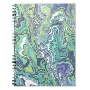 Caderno Espiral Corte de Padrão de Textura Marble